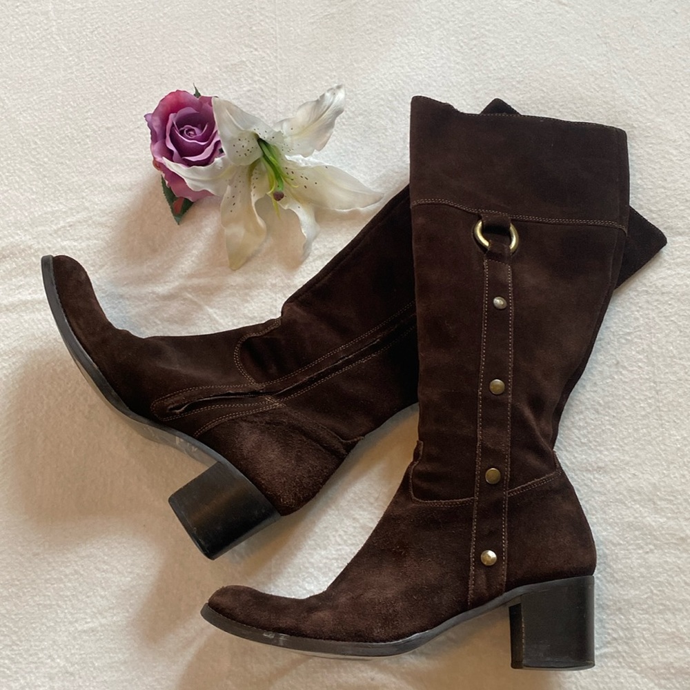 Kenneth Cole Tall, Inside Zip, Dark Brown Suede Boot